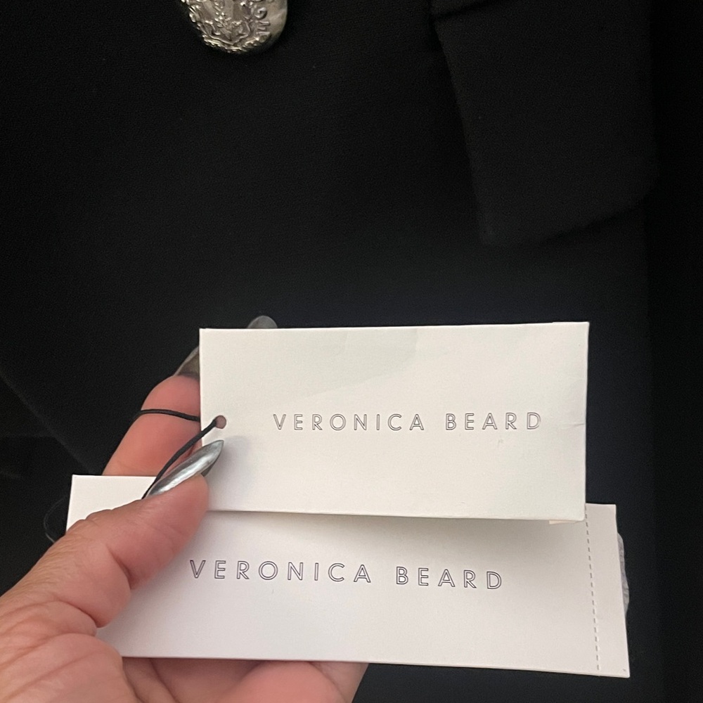 Veronica Beard Elegant Black Blazer with Shiny Silver Accents - Picture 11 of 14